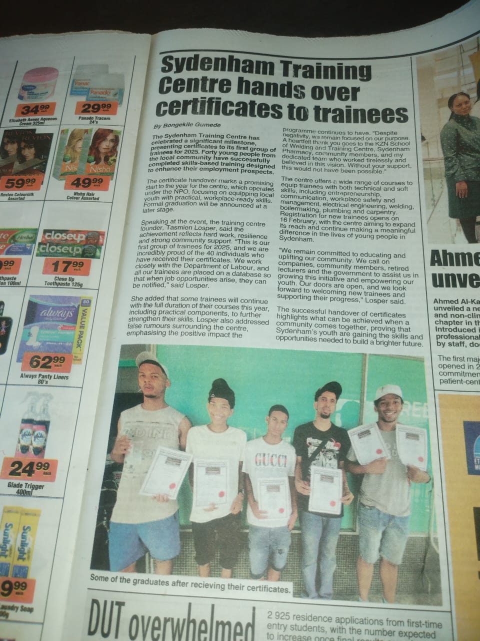 Newspaper clipping featuring Together We Rise activities (03)